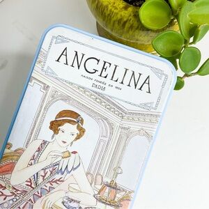 ANGELINA PARIS Art Deco Biscuit Tin Roaring 20s French Vintage Decor Collectible